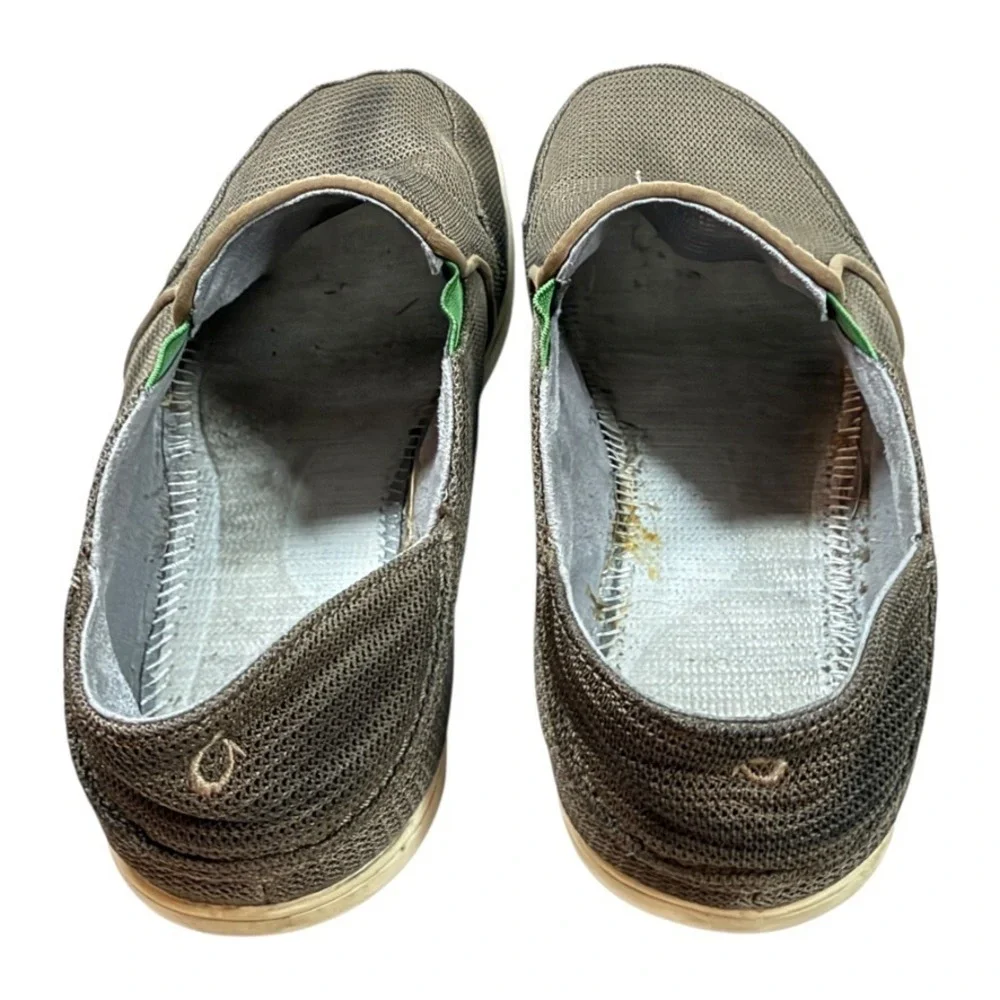 OluKai Nohea Mesh Slip On Shoes Mens Size 9 Brown Breathable Casual Loafers